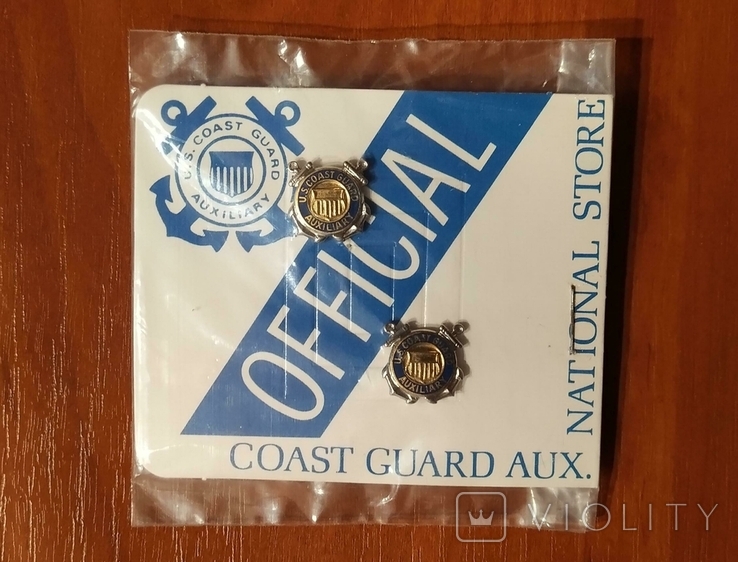 Значок - USCG - Coast Guard Auxiliary (Collar Insignia), фото №2