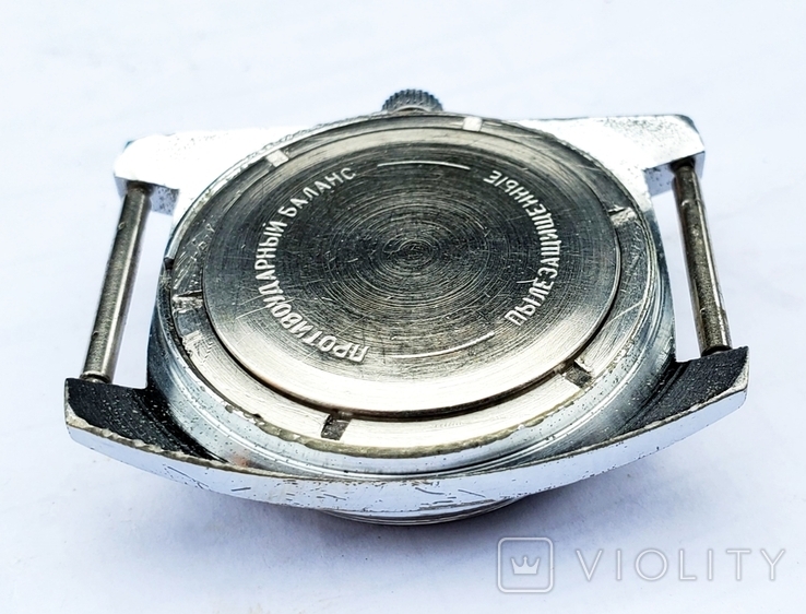 Commander's watch in chrome case 2234 movement blue dial ChCZ, USSR, photo number 7