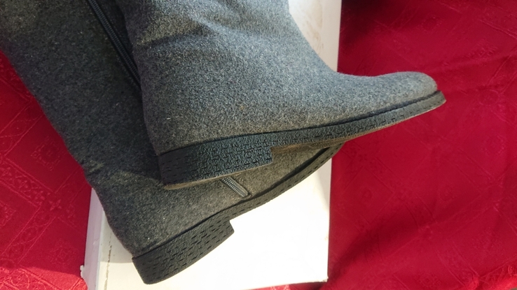 Серые сапоги, искусственный фетр с вышивкой на ненатуральном меху belletta на 38-38,5, numer zdjęcia 10
