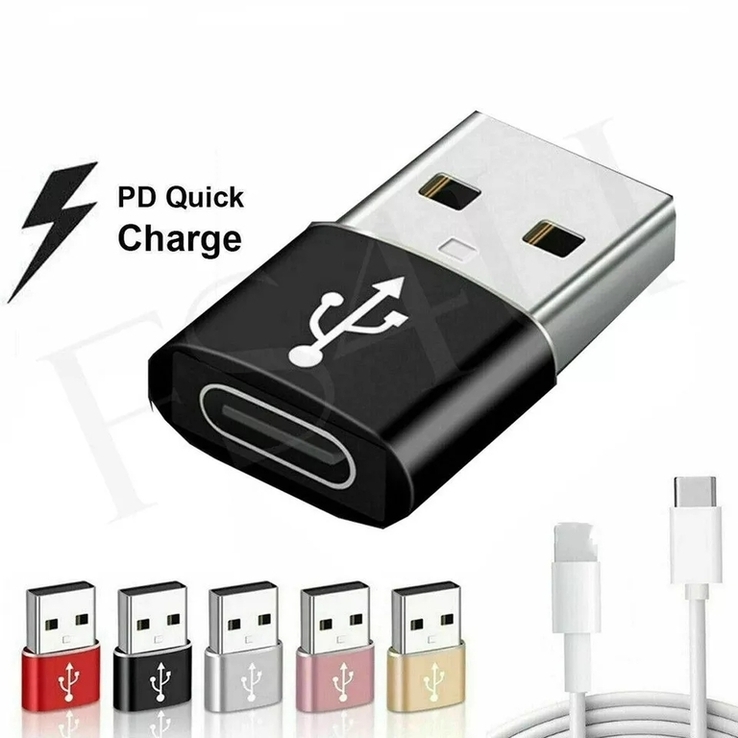 Переходник USB-адаптер Type-C (3.0) к USB (3.0) 5 разных цветов, photo number 2