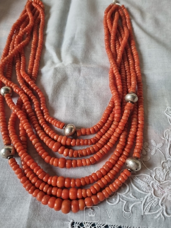 Coral necklace., photo number 5