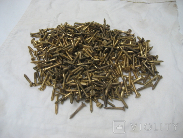 Furniture screws .. under brass .. 90s - 1kg. new., photo number 5