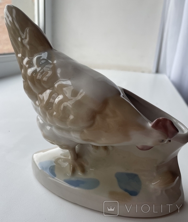 Chicken numbered stamp napkin holder pencil ashtray, photo number 3