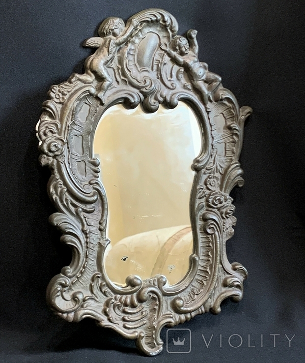 Antique wall mirror Angels Putti Baroque Europe, photo number 2