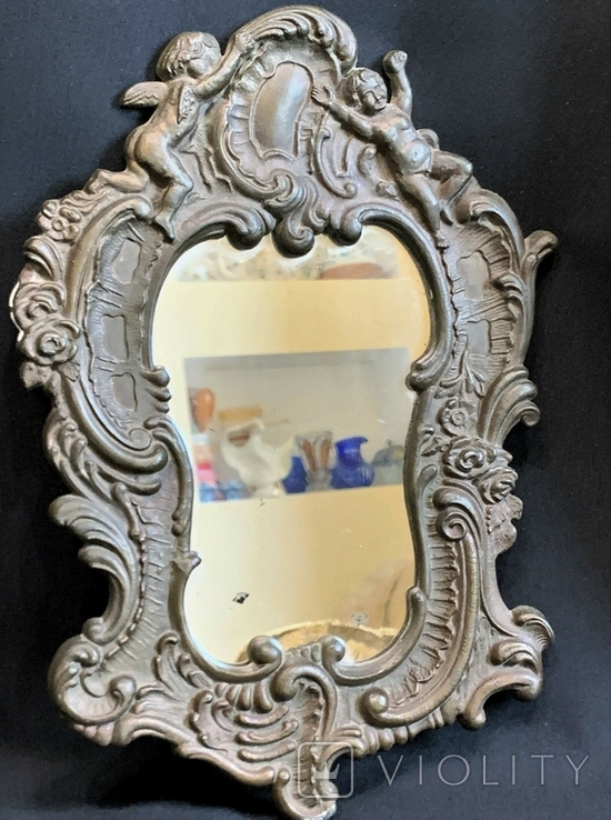 Antique wall mirror Angels Putti Baroque Europe, photo number 4