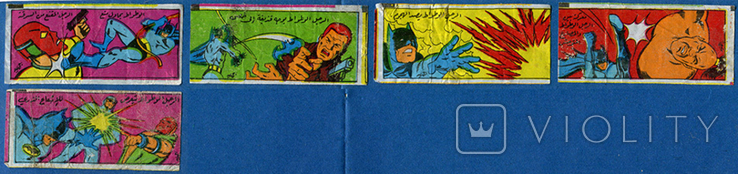 Batman and Robin 5 шт Вкладыши от жвачки