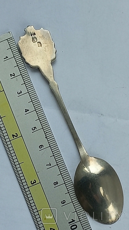 Souvenir coffee spoon, "Spain", silver, 11+ grams, Spain, photo number 6