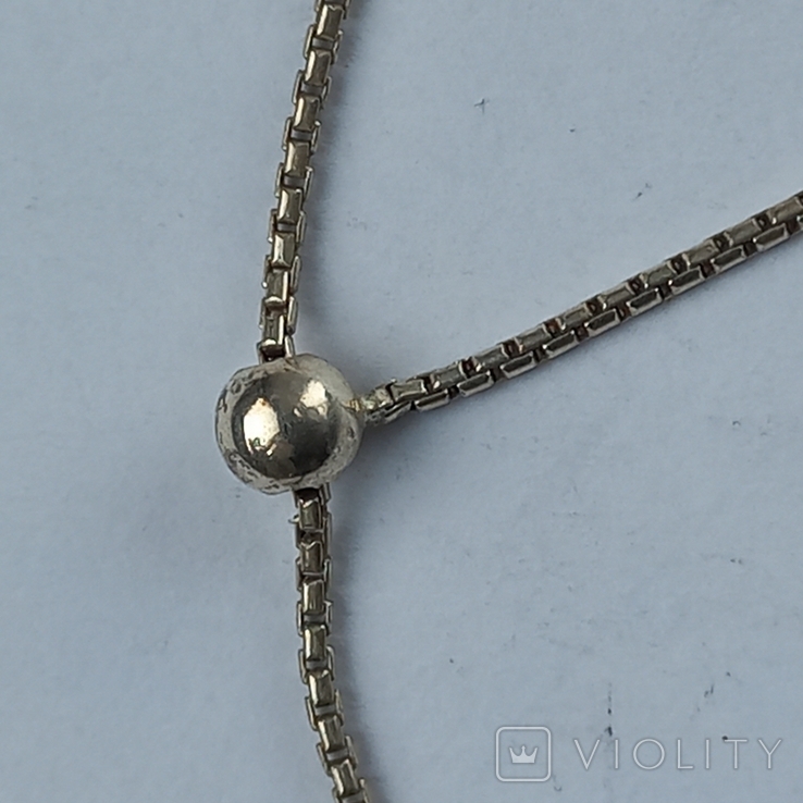 Women's chain (40 cm) and bracelet (18 cm), silver, 13 grams, some kind of Europe, photo number 7