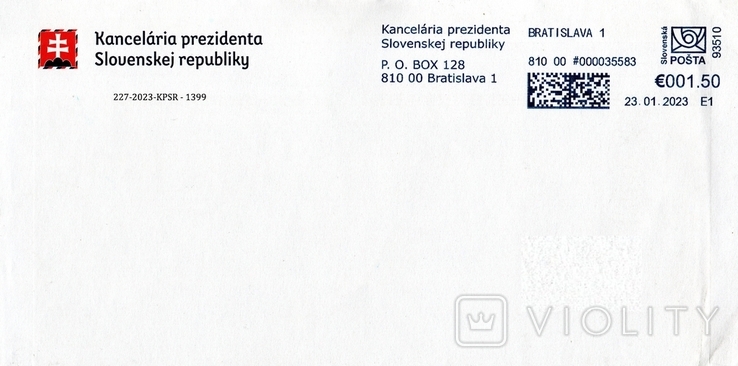 Oryginalny autograf prezydenta Słowacji, numer zdjęcia 3