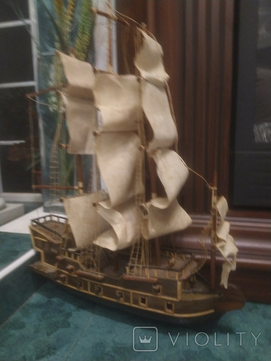 Корабль Парусник Масштабная модель ручная работа 52 х 40 см, photo number 3