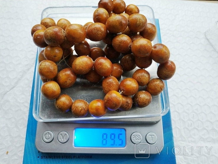 Amber beads 89 grams, photo number 8