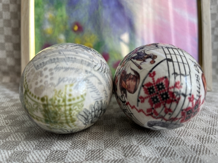 Яйце з Ліною Крстенко, 2 яйця з декупажем, шкатулка-яйце, фото №5