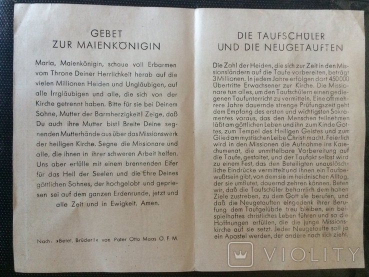17.14. Католическая брошюрка, Германия май 1940, фото №3