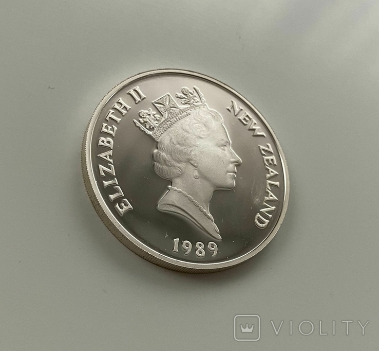 1 доллар, Новая Зеландия, 1989 г. XIV Игры Содружества 1990 - Бегун., фото №4