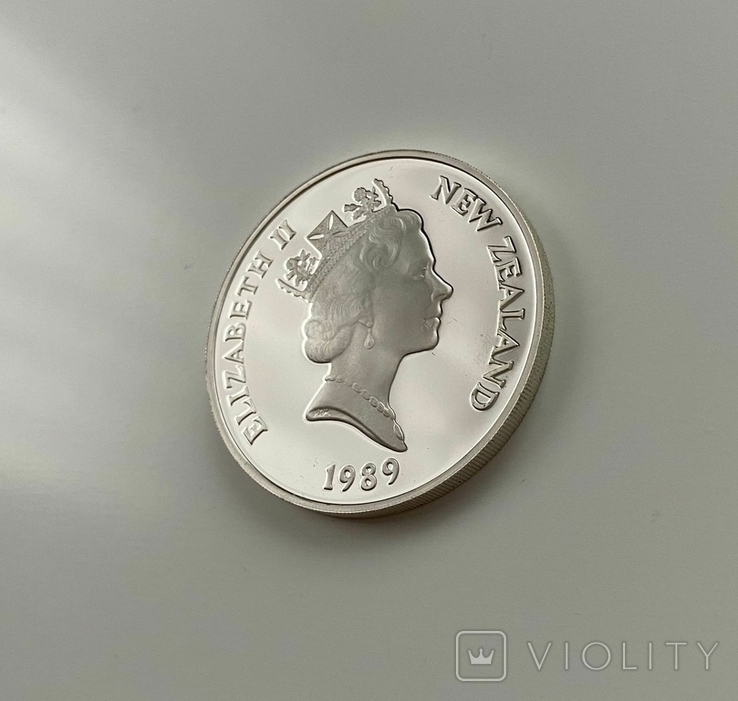1 доллар, Новая Зеландия, 1989 г. XIV Игры Содружества 1990 - Бегун., фото №6