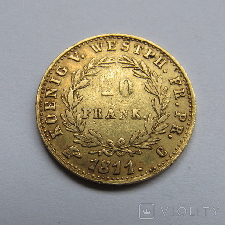 20 франков 1811 г. Вестфалия, фото №5