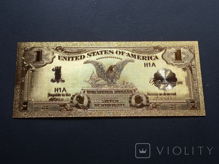 US Gold Souvenir Note 1 Dollar - 1 Dollar, photo number 4