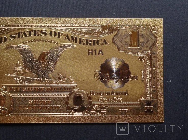 US Gold Souvenir Note 1 Dollar - 1 Dollar, photo number 6