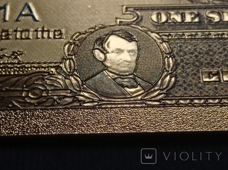 US Gold Souvenir Note 1 Dollar - 1 Dollar, photo number 7