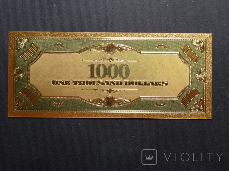 US Gold Souvenir Note 1000 dollars - 1000 dollars (sample 1928), photo number 3