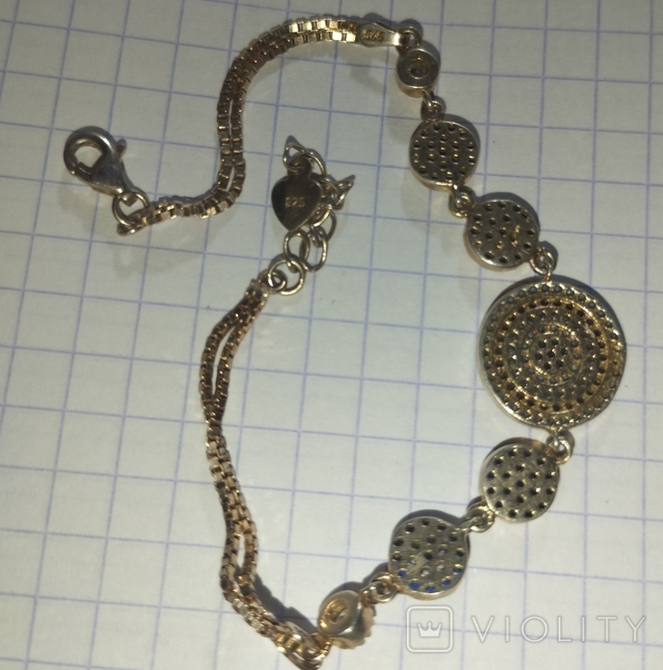 Bracelet made of silver in gilding, photo number 5