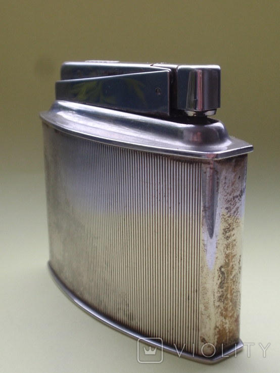 Настольная бензиновая зажигалка KW Кarl Wieden в серебряном корпусе. Германия 1950-е гг, photo number 3