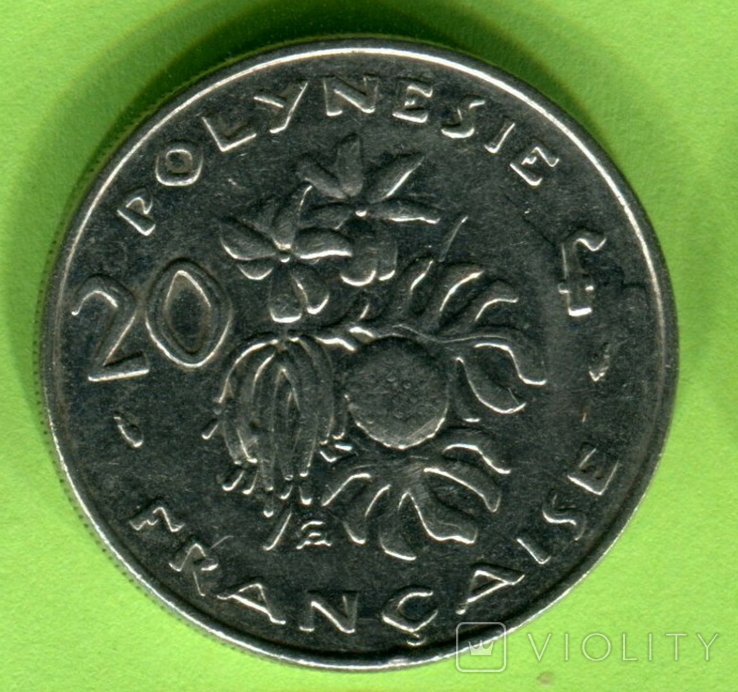 Французская Полинезия 20 франков 1983, фото №2