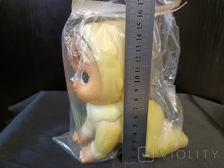 Vintage rubber baby doll/doll with a squeaker, Yugoslavia, packed, 1960s, photo number 9