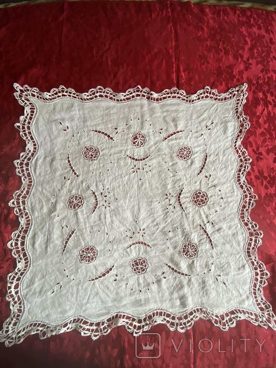 Tablecloth Richelieu linen, photo number 2