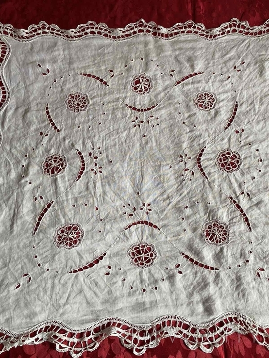 Tablecloth Richelieu linen, photo number 7