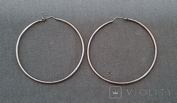 Silver earrings "rings", photo number 3