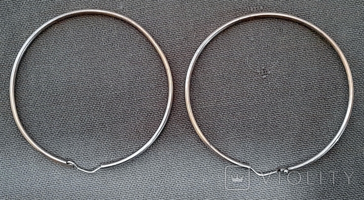 Silver earrings "rings", photo number 7