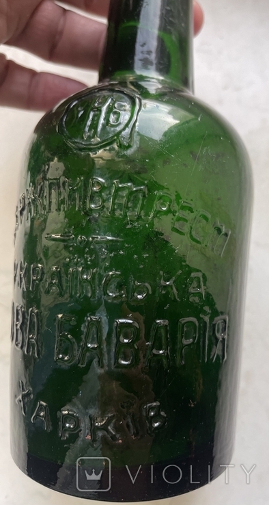Бутылка пиво новая Бавария с керамической крышкой, фото №5