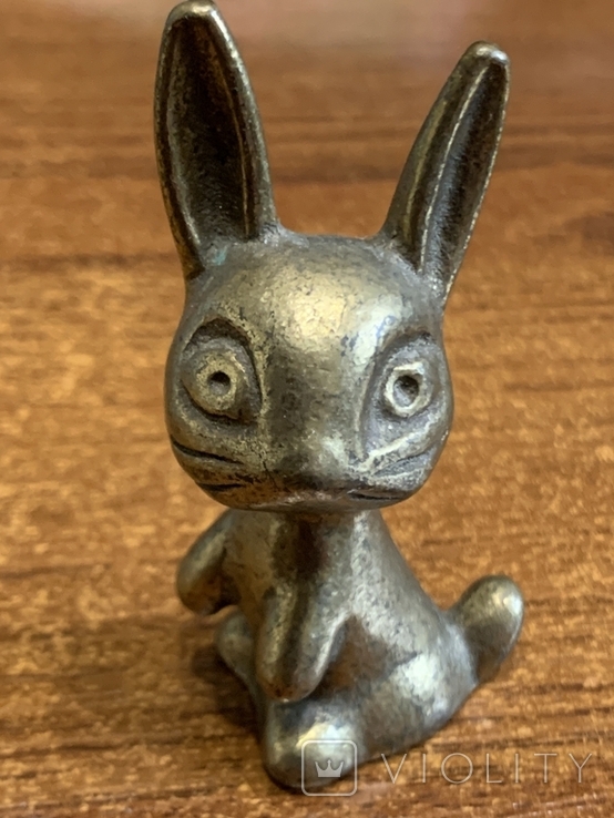 Figurine miniature bronze Bunny Europe, photo number 2