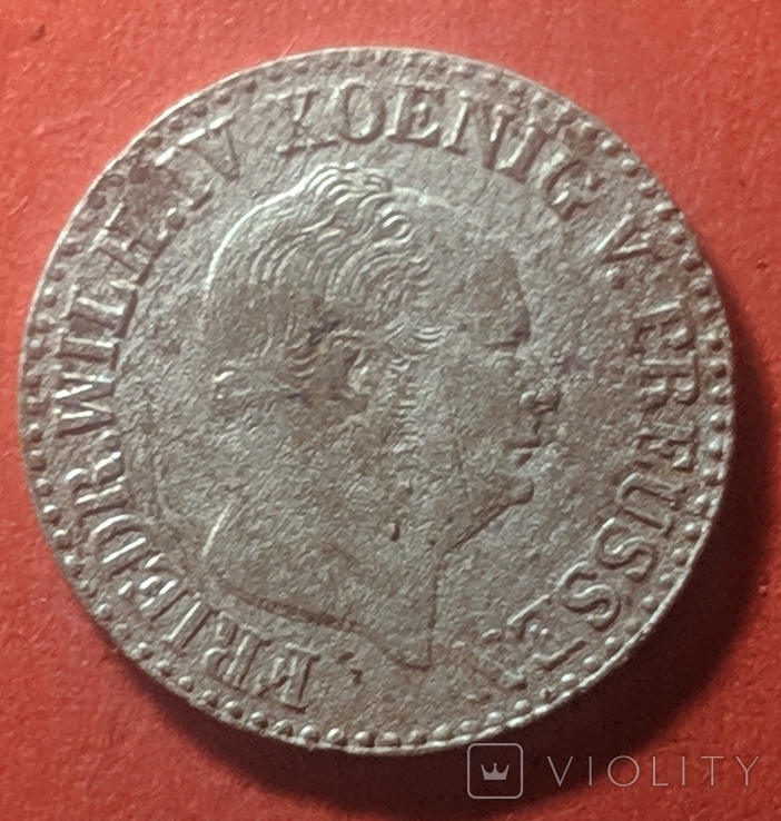 1/2 серебряних гроша 1858(Прусия), фото №2