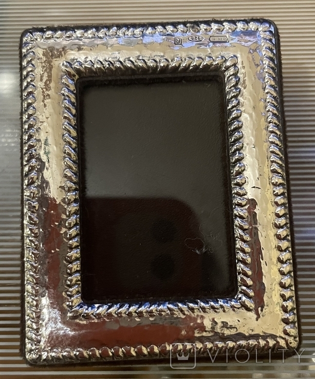 Рамка для фото с серебряной накладкой, клеймо. Италия, photo number 2