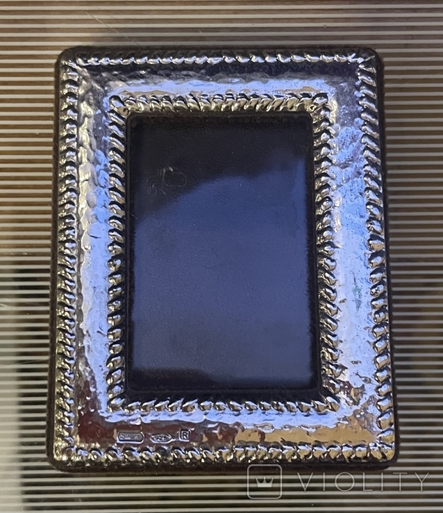 Рамка для фото с серебряной накладкой, клеймо. Италия, photo number 8