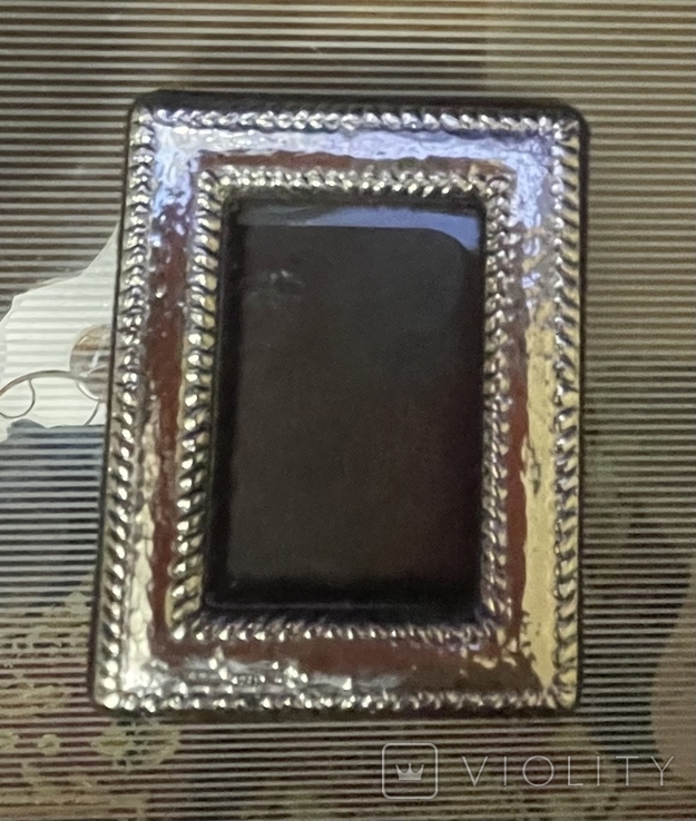 Рамка для фото с серебряной накладкой, клеймо. Италия, photo number 10