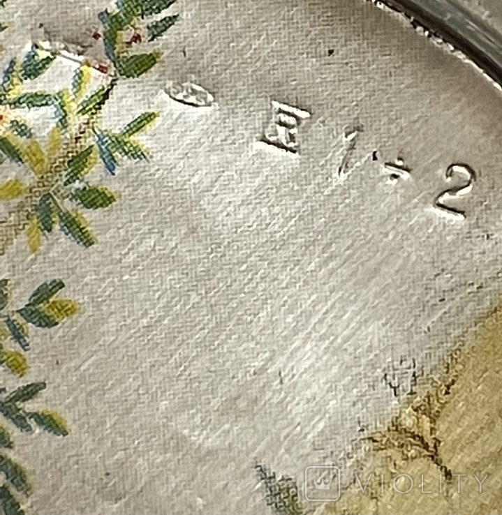 Two paired decorative plates with silver overlays, hallmarks. Italy, photo number 5