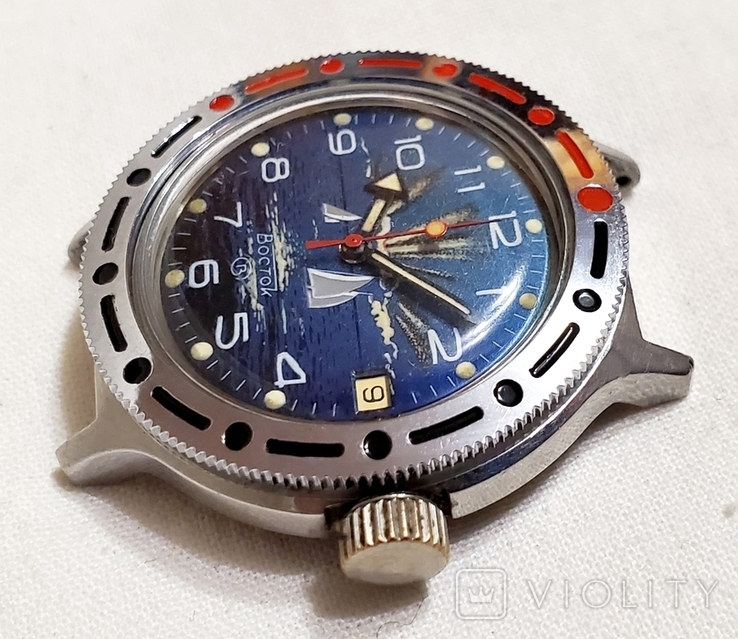 Vostok-Amphibia watch in stainless steel case with automatic winding 2616 ChCZ, photo number 5