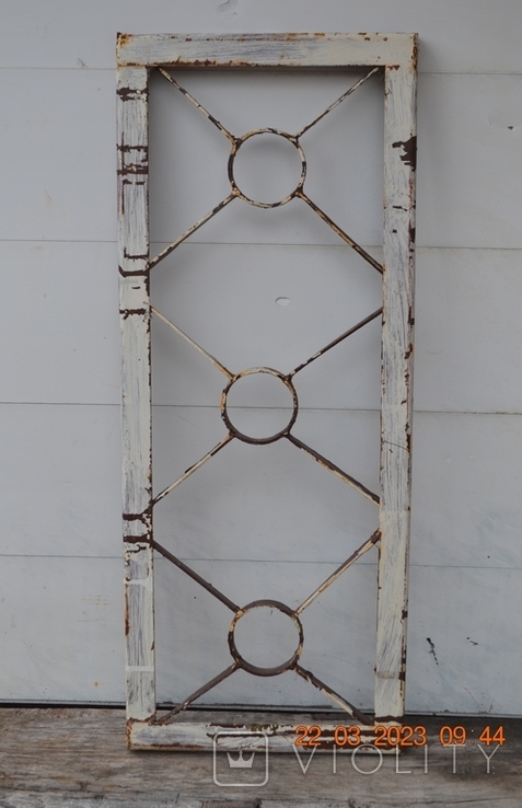 Iron lattice on the window (windows), showcase, frame. One piece. Size: 84x34 cm. Weight 5.3 kg., photo number 4