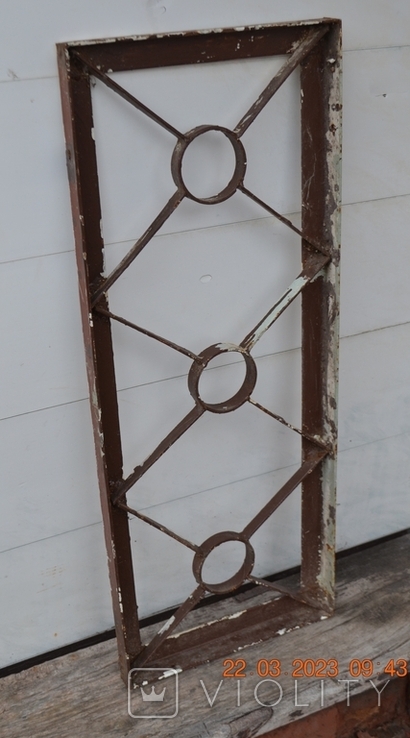 Iron lattice on the window (windows), showcase, frame. One piece. Size: 84x34 cm. Weight 5.3 kg., photo number 6