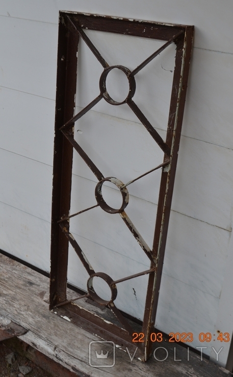 Iron lattice on the window (windows), showcase, frame. One piece. Size: 84x34 cm. Weight 5.3 kg., photo number 7