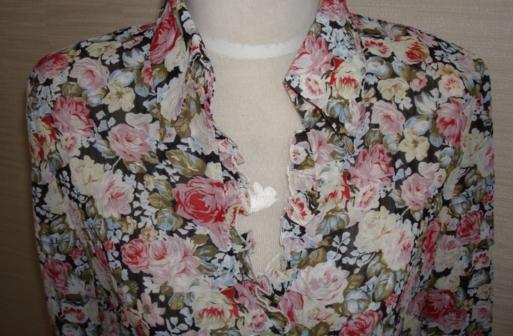 Красивая женская блузка в цветочный принт Польша, numer zdjęcia 4