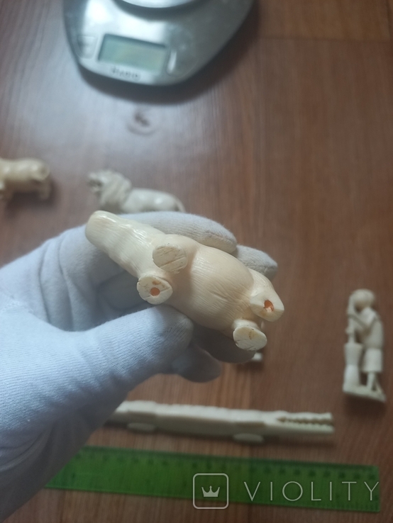 Бивень. Клык. Слоновая кость 11 фигурок общ весом 269 грамм, photo number 6