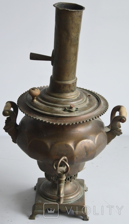 A samovar turnip with a vase faceted master Vanykin? Volume 3 liters Late 19th - early 20th centuries, photo number 2