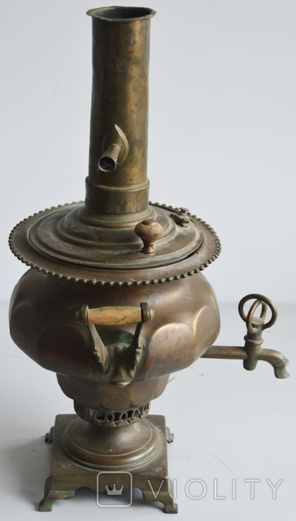 A samovar turnip with a vase faceted master Vanykin? Volume 3 liters Late 19th - early 20th centuries, photo number 3