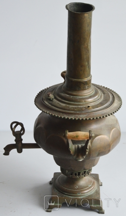 A samovar turnip with a vase faceted master Vanykin? Volume 3 liters Late 19th - early 20th centuries, photo number 5