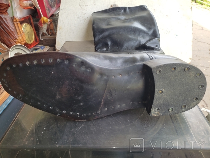Vintage. Officer's chrome boots. USSR. 42r, photo number 6
