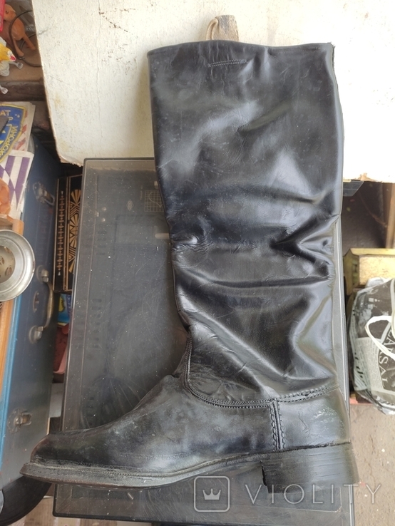 Vintage. Officer's chrome boots. USSR. 42r, photo number 7